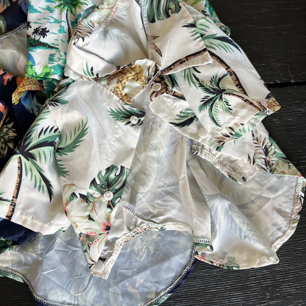 Tropical Print Dog Shirts Set - 4 PC. Lot S/M - Picture 6 of 14